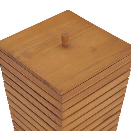 vasketøjskurv 30x30x45 cm massivt teaktræ