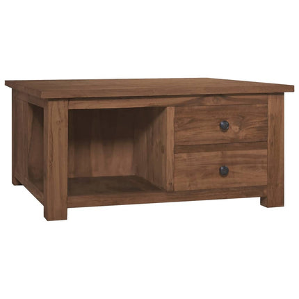 sofabord 68x68x33 cm massivt teaktræ