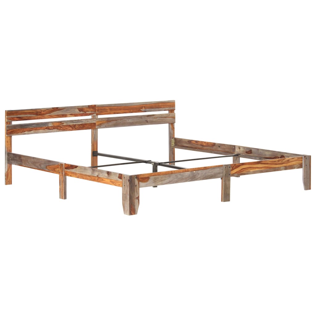 sengeramme uden madras 200x200 cm massivt træ
