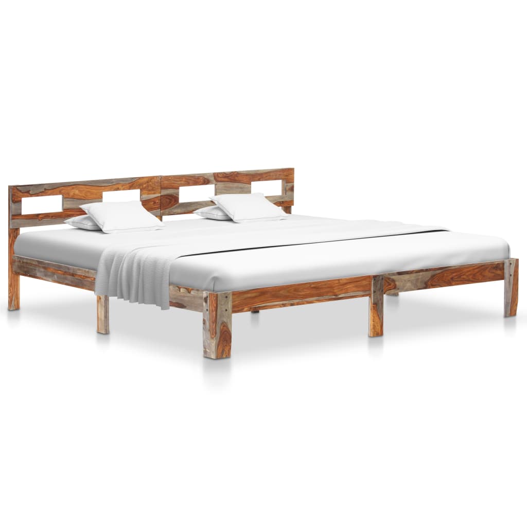 sengeramme uden madras 200x200 cm massivt træ