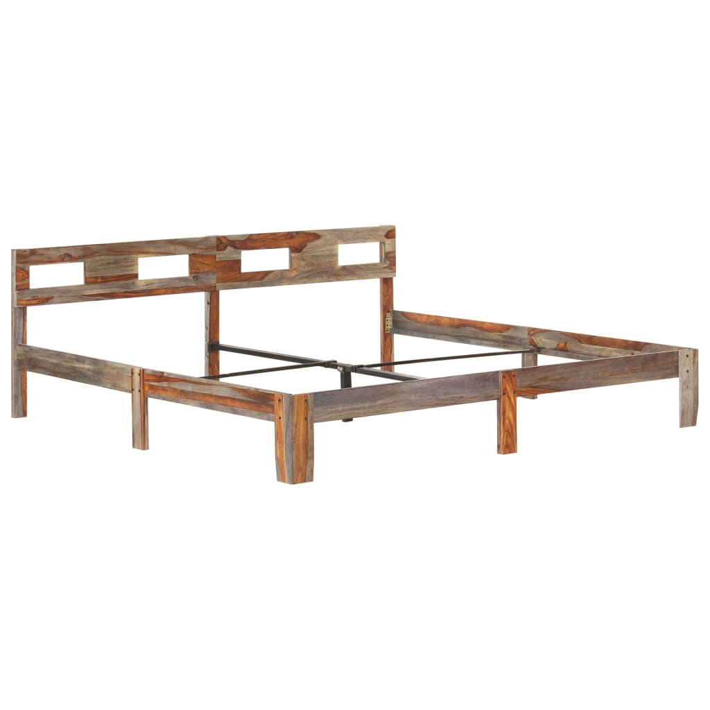 sengeramme uden madras 200x200 cm massivt træ