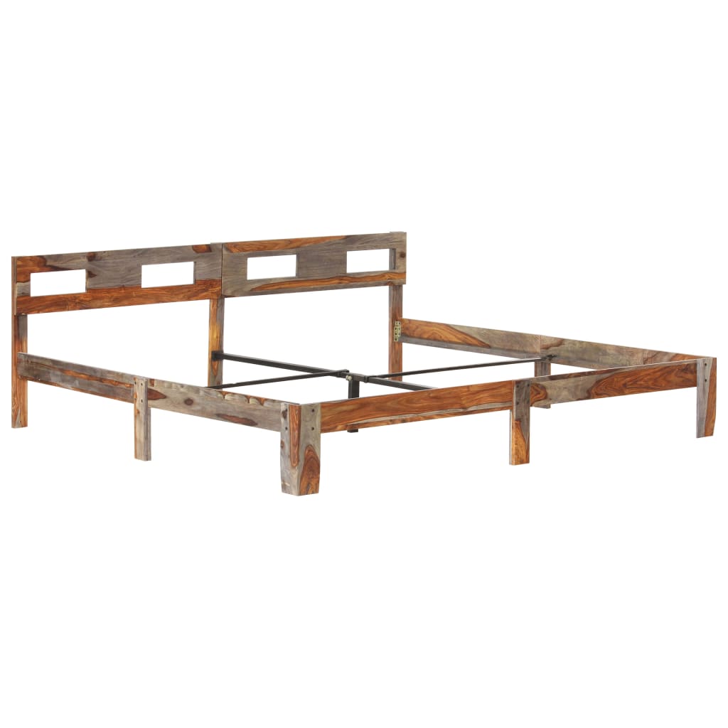 sengeramme uden madras 200x200 cm massivt træ