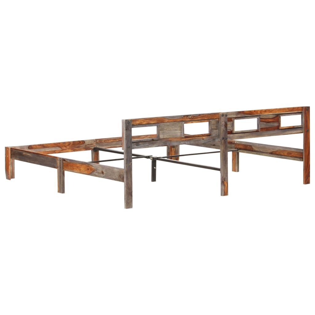 sengeramme uden madras 200x200 cm massivt træ