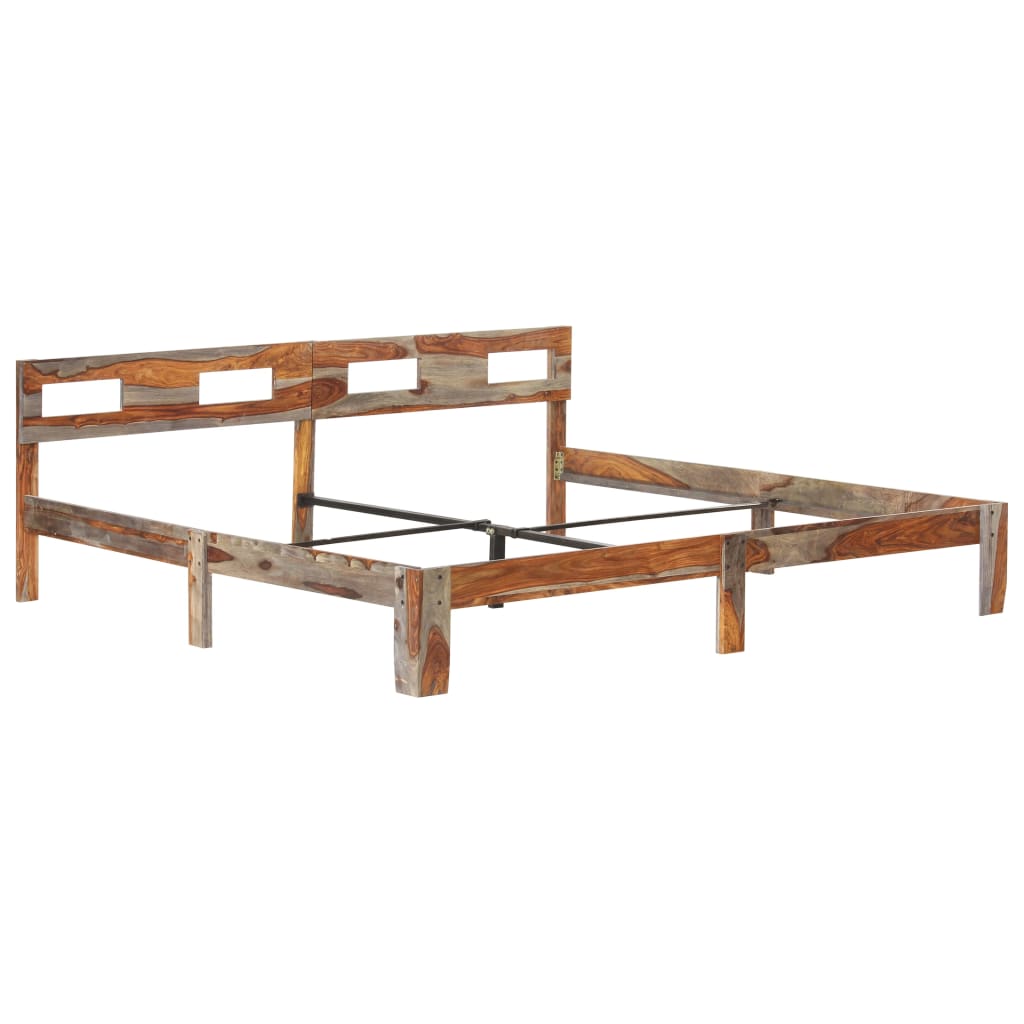 sengeramme uden madras 200x200 cm massivt træ