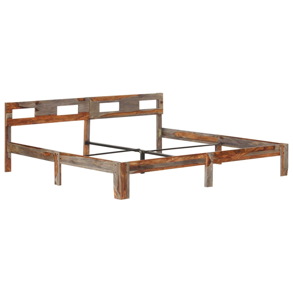 sengeramme uden madras 200x200 cm massivt træ