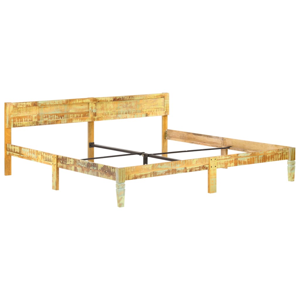 sengestel 200x200 cm massivt genbrugstræ