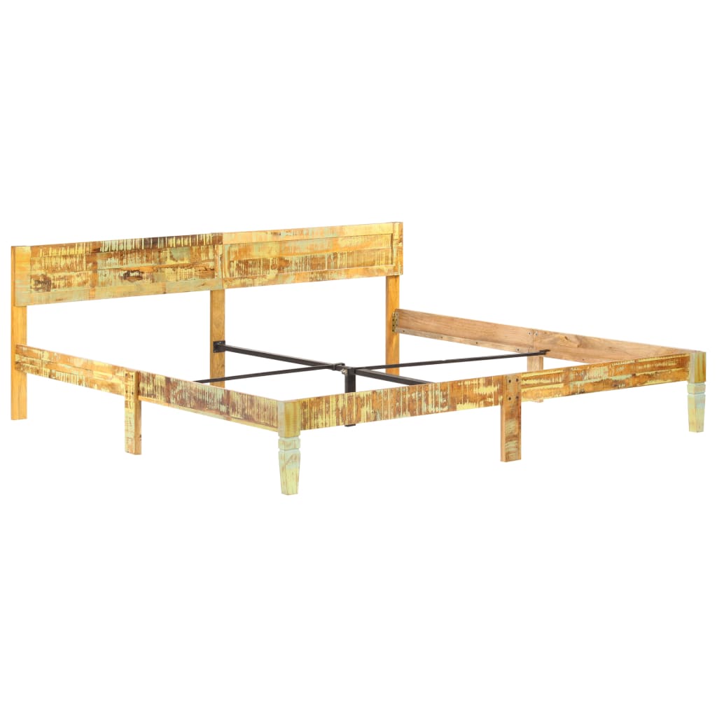 sengestel 200x200 cm massivt genbrugstræ