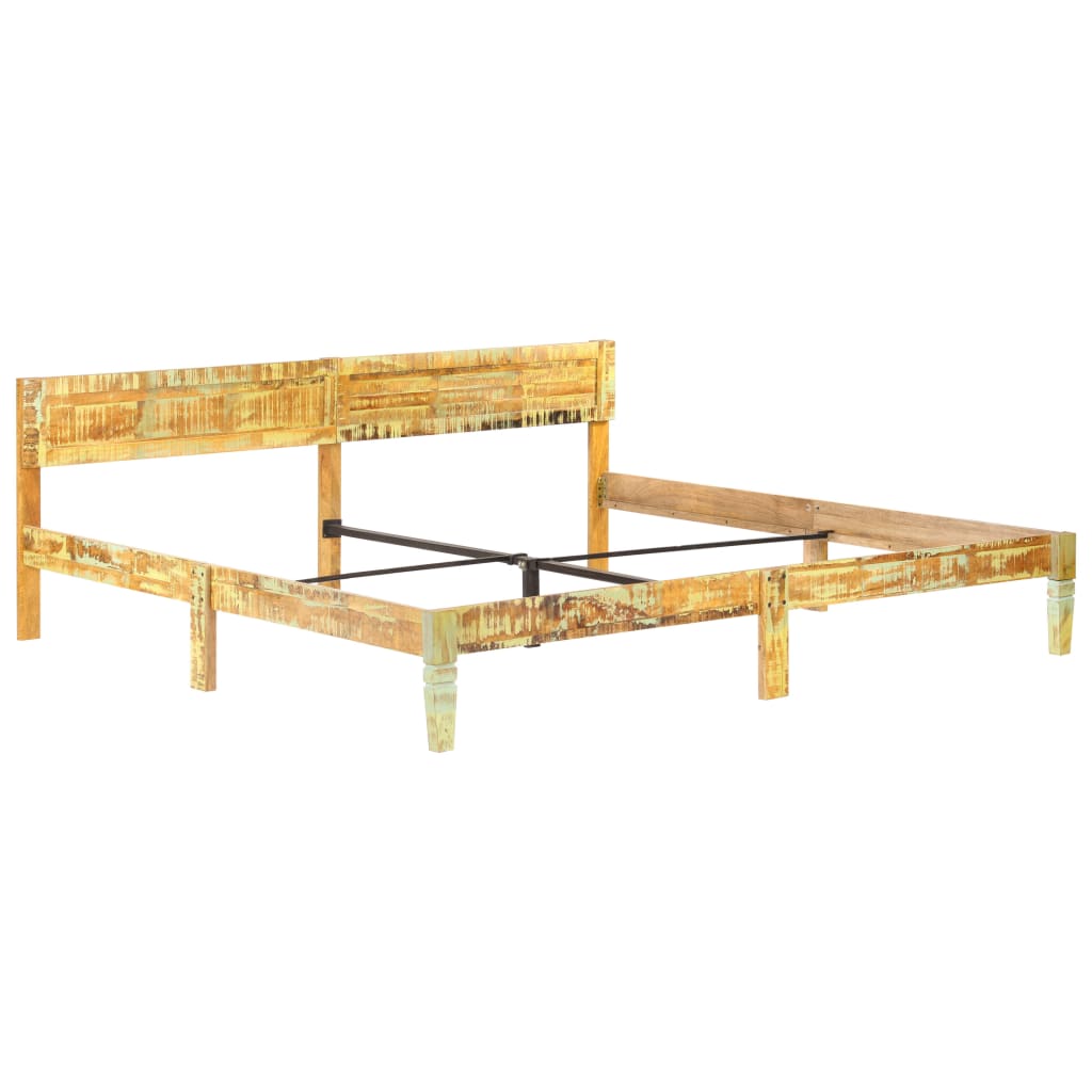 sengestel 200x200 cm massivt genbrugstræ