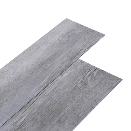 Gulvplanker 5,02 m² 36 pcs PVC Mat træ grå