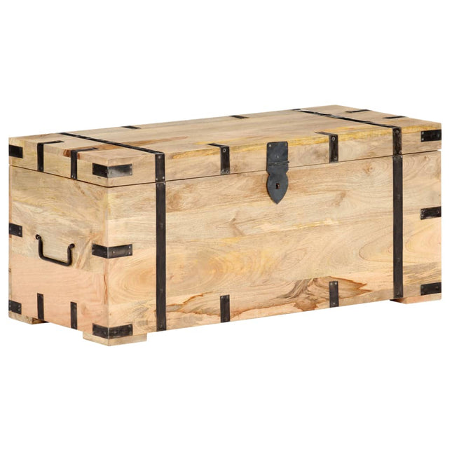 opbevaringskiste 90x40x40 cm massivt mangotræ