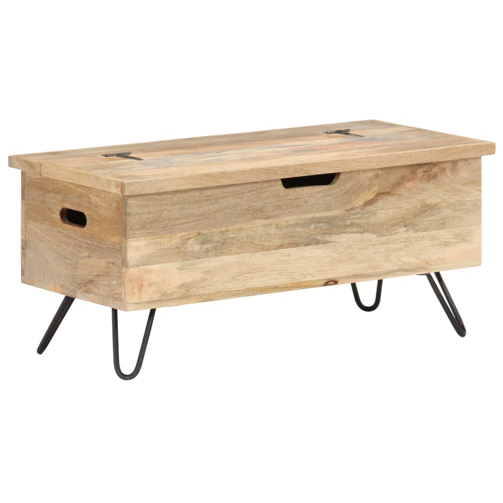 opbevaringskiste 90x40x45 cm massivt mangotræ