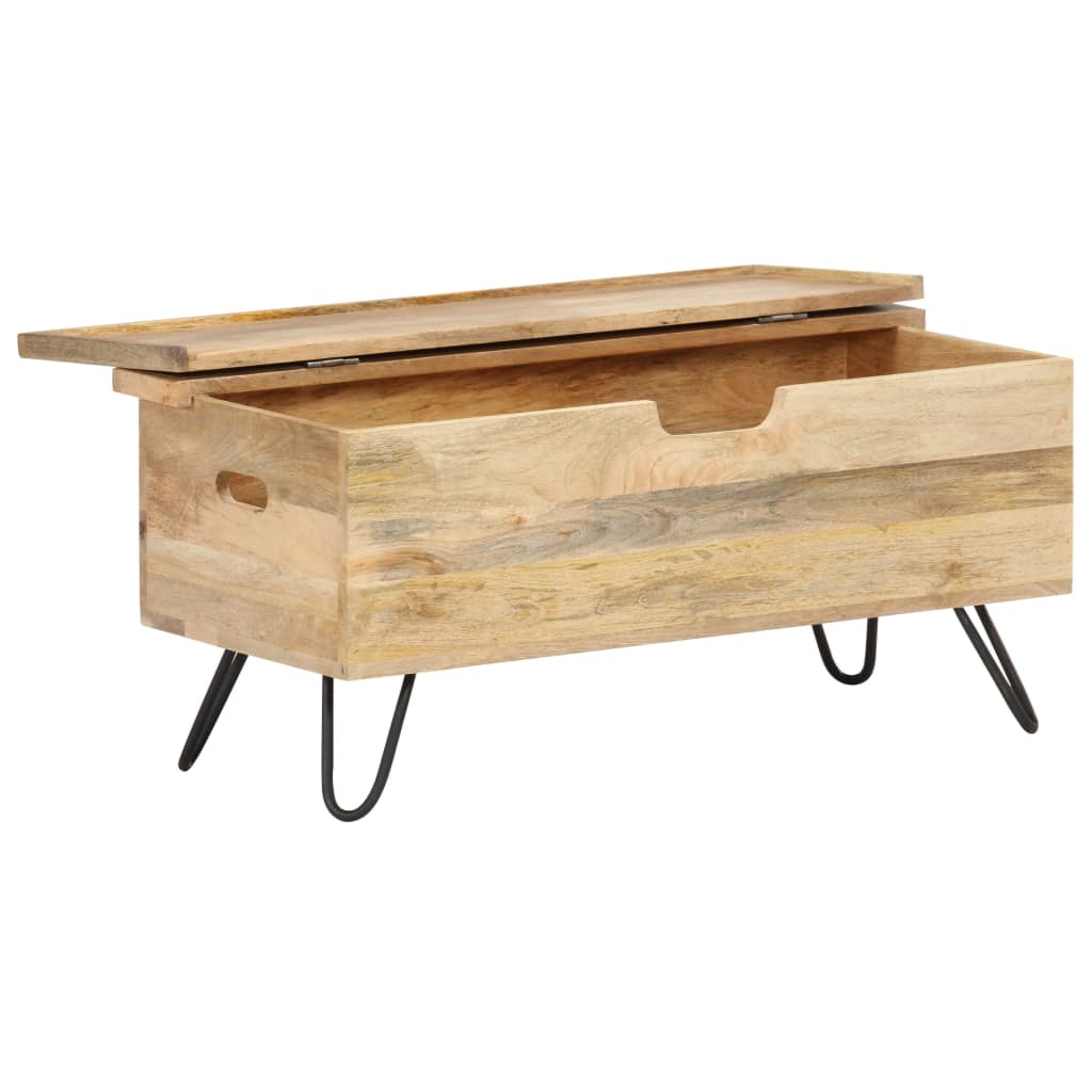 opbevaringskiste 90x40x45 cm massivt mangotræ