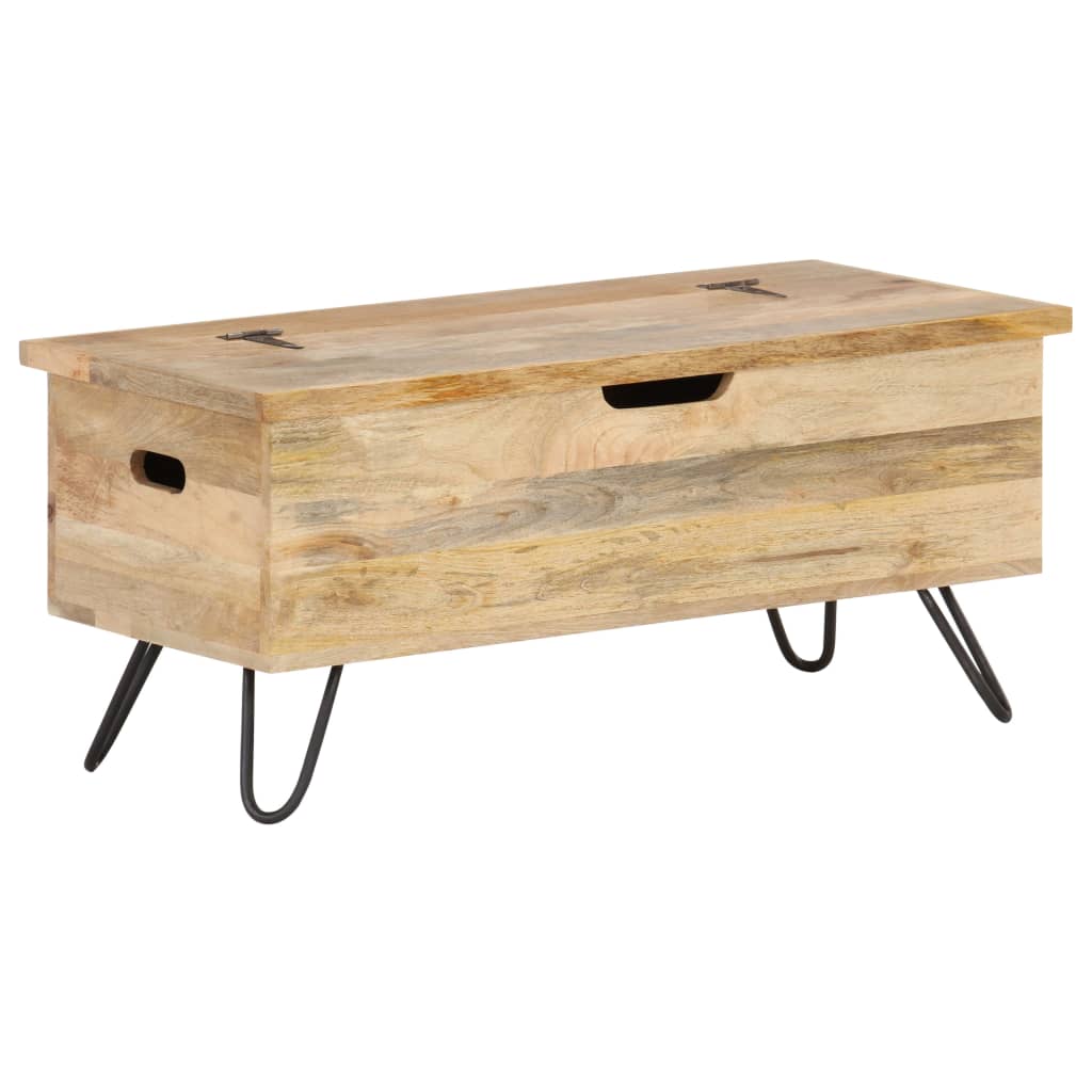 opbevaringskiste 90x40x45 cm massivt mangotræ