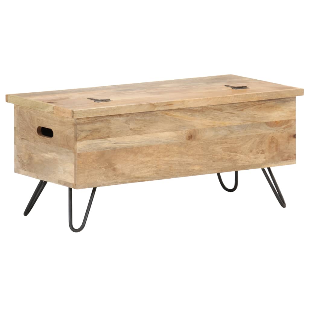 opbevaringskiste 90x40x45 cm massivt mangotræ