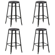 barstole 4 stk. stål sort