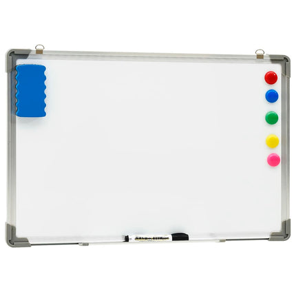 magnetisk whiteboard 50x35 cm stål hvid