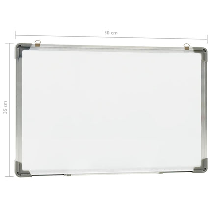 magnetisk whiteboard 50x35 cm stål hvid