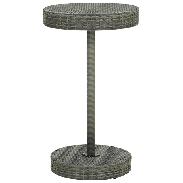 havebord 60,5x106 cm polyrattan grå