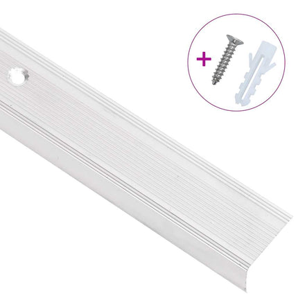 trappelister 15 stk. L-facon 90 cm aluminium sølvfarvet