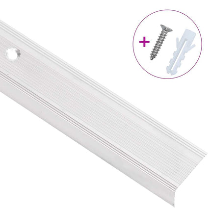 trappelister 15 stk. L-facon 90 cm aluminium sølvfarvet