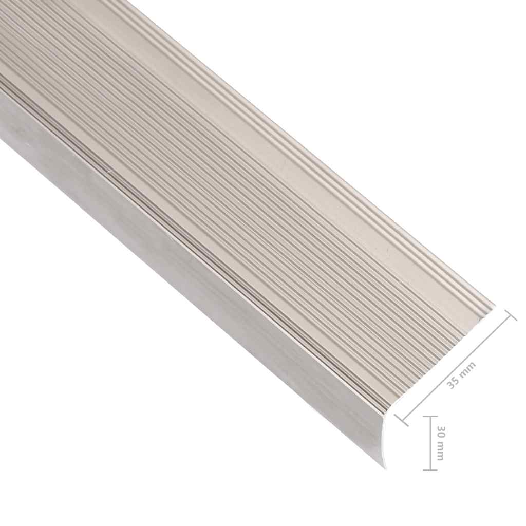 trappelister 15 stk. L-facon 90 cm aluminium champagnefarvet