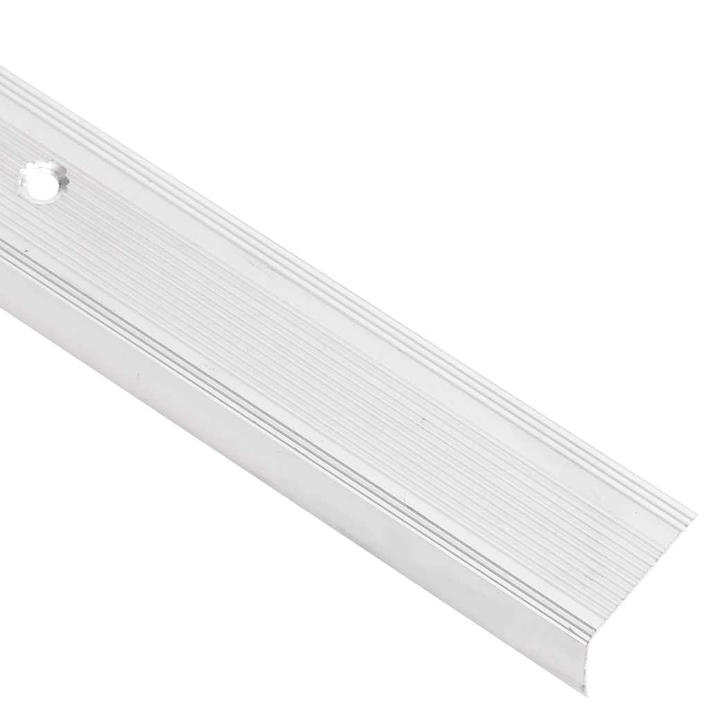 trappelister 5 stk. L-facon 100 cm aluminium sølvfarvet