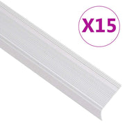 trappelister 15 stk. L-facon 100 cm aluminium sølvfarvet