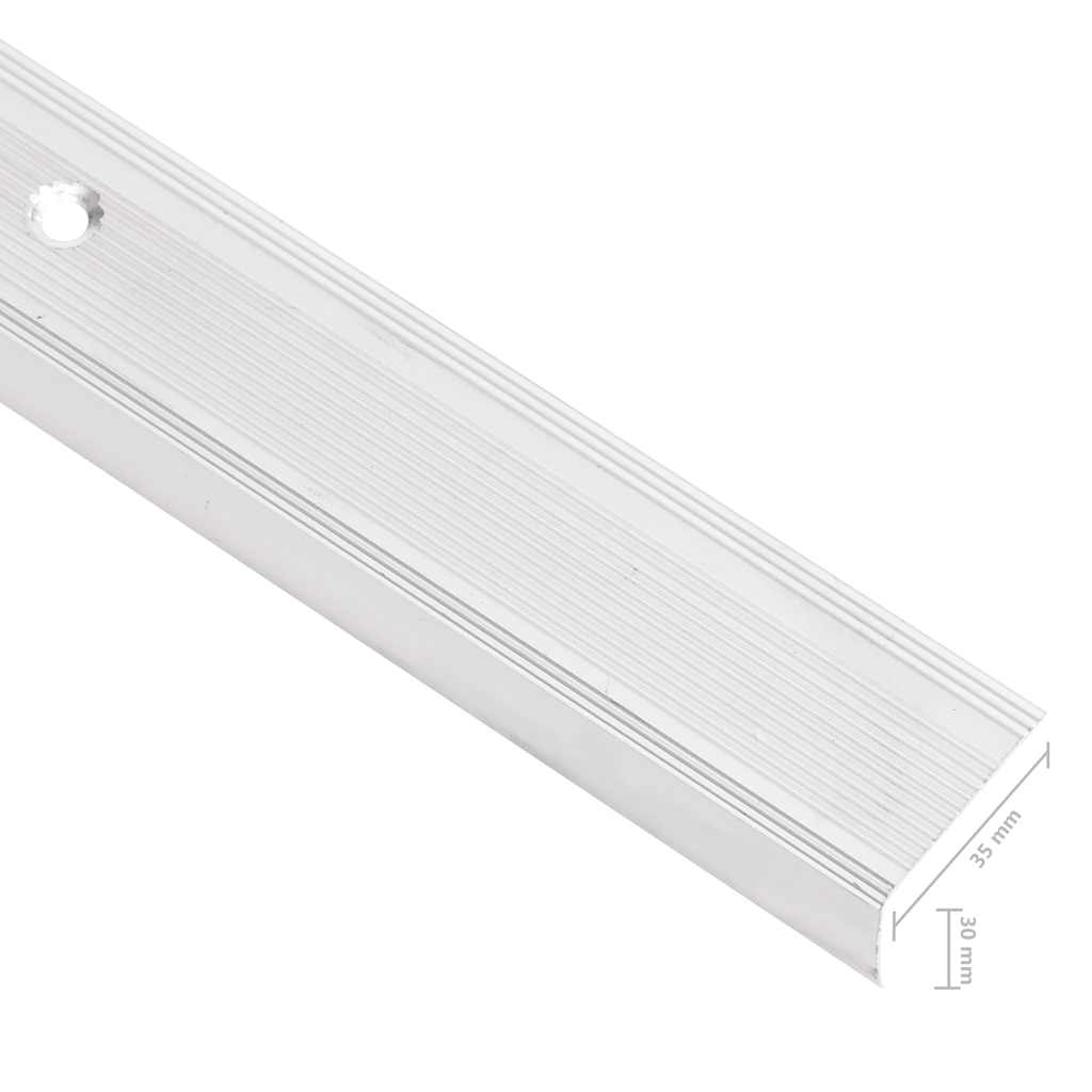 trappelister 15 stk. L-facon 100 cm aluminium sølvfarvet
