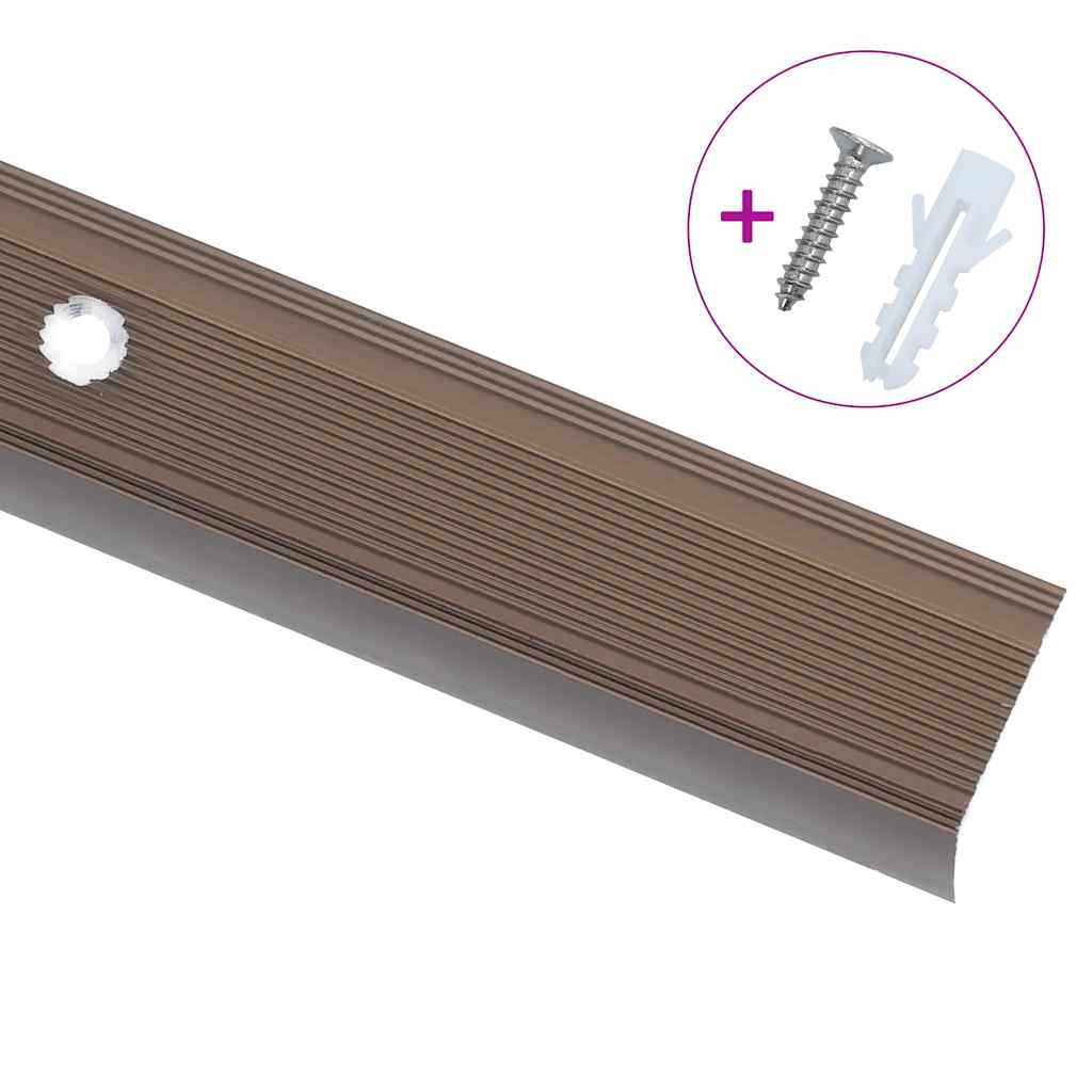 trappelister 15 stk. L-facon 100 cm aluminium brun