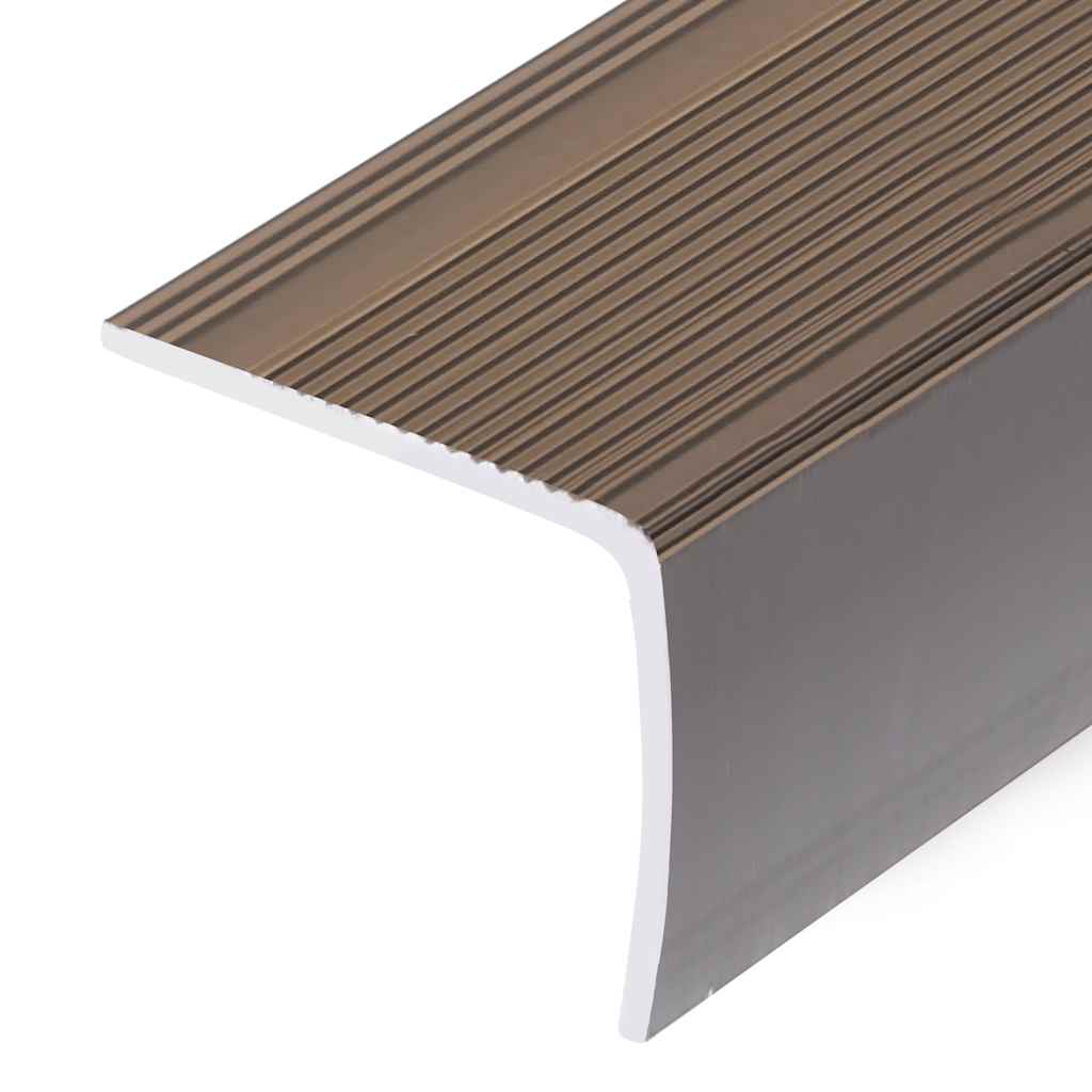 trappelister 15 stk. L-facon 100 cm aluminium brun