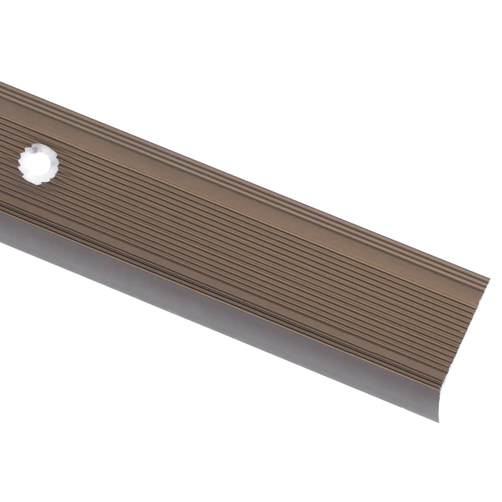 5 stk. trappelister L-facon 100 cm aluminium brun