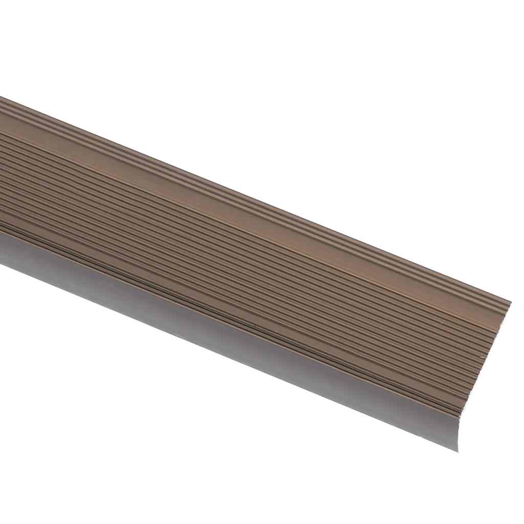 5 stk. trappelister L-facon 100 cm aluminium brun