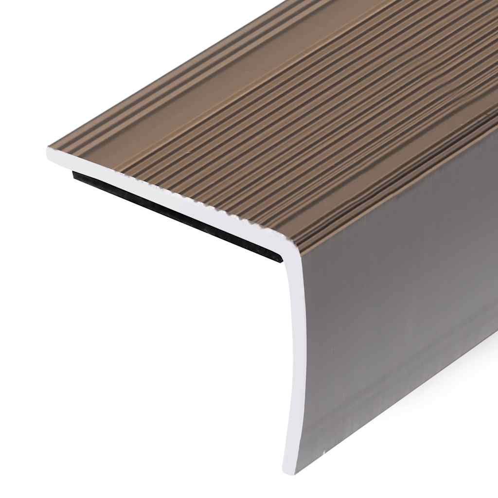 5 stk. trappelister L-facon 100 cm aluminium brun