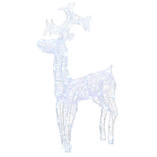 juledekoration rensdyr 90 LED-lys 60x16x100 cm akryl