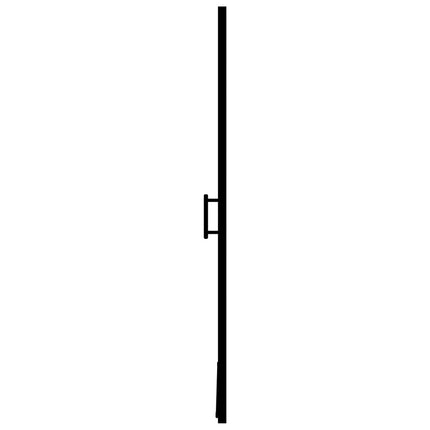 brusedør 100x178 cm hærdet glas sort