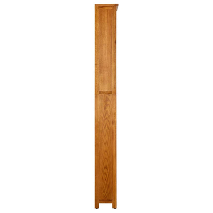 bogreol med 7 hylder 90x22,5x200 cm massivt egetræ