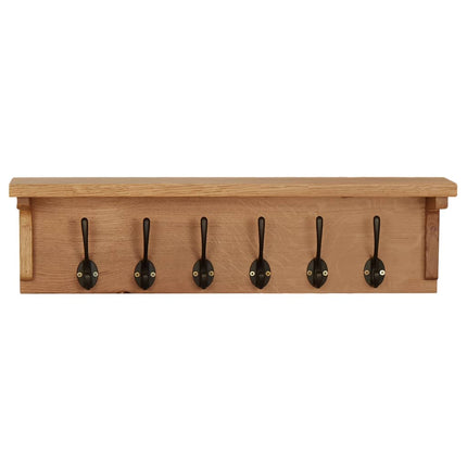 knagerække 60x16x16 cm massivt egetræ