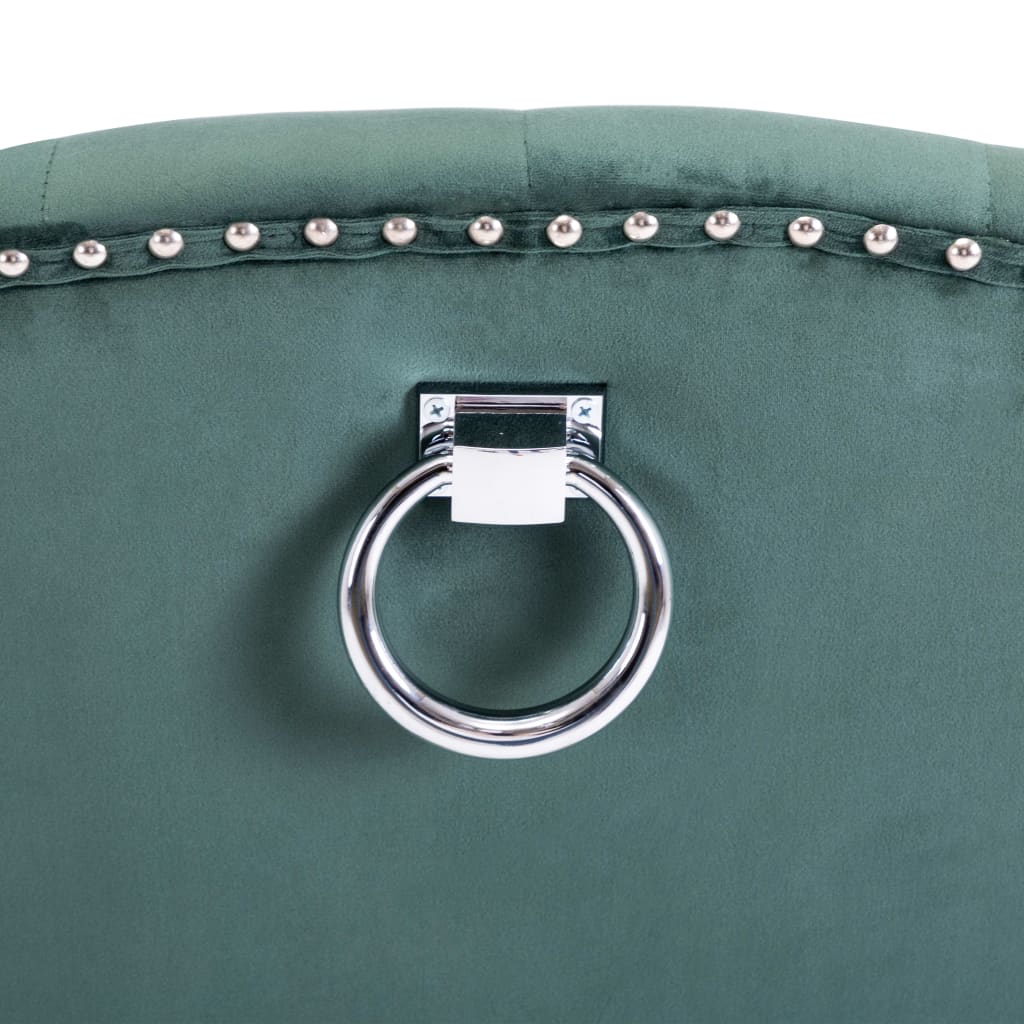 spisebordsstol fløjl mørkegrøn