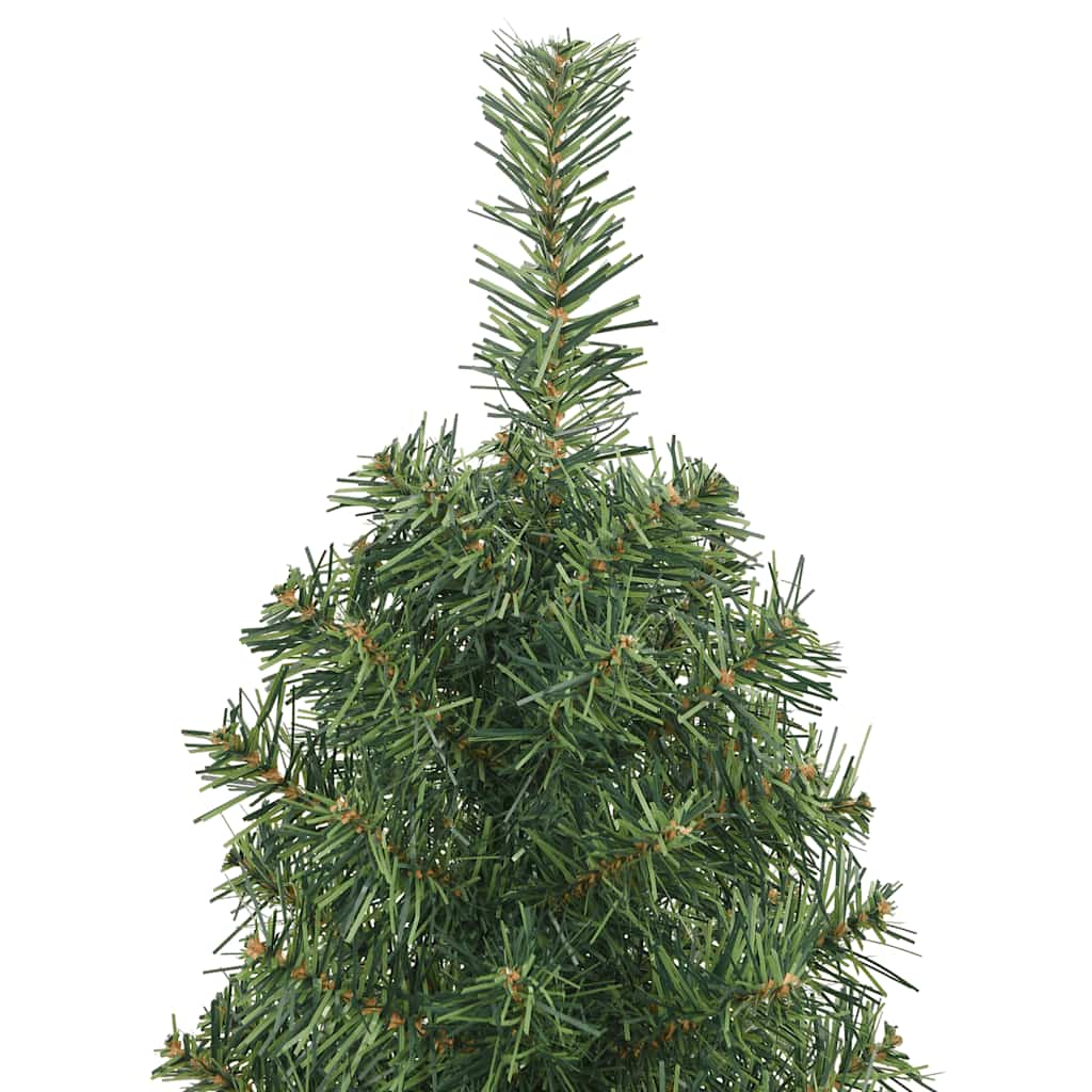smalt kunstigt juletræ med juletræsfod 150 cm PVC grøn