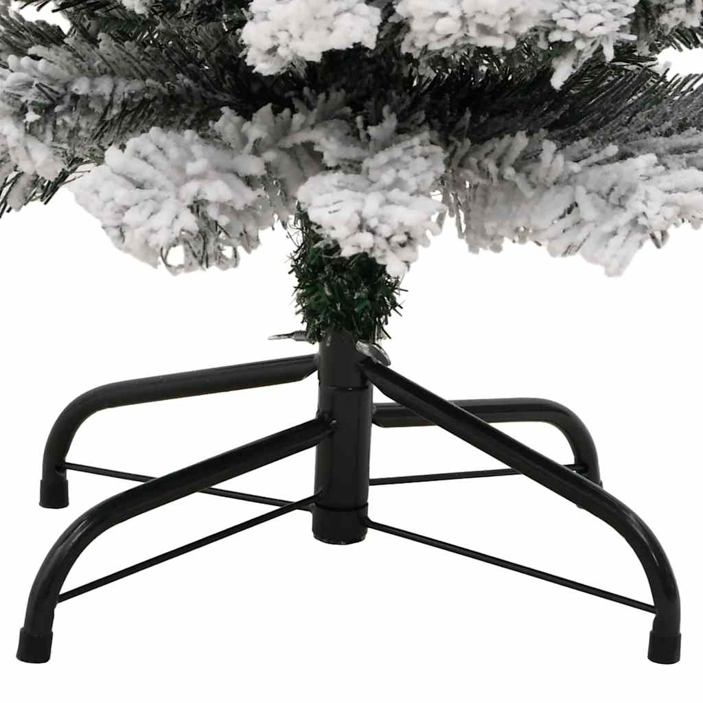 smalt kunstigt juletræ med sne 150 cm PVC grøn