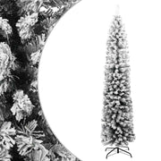 smalt kunstigt juletræ med sne 240 cm PVC grøn