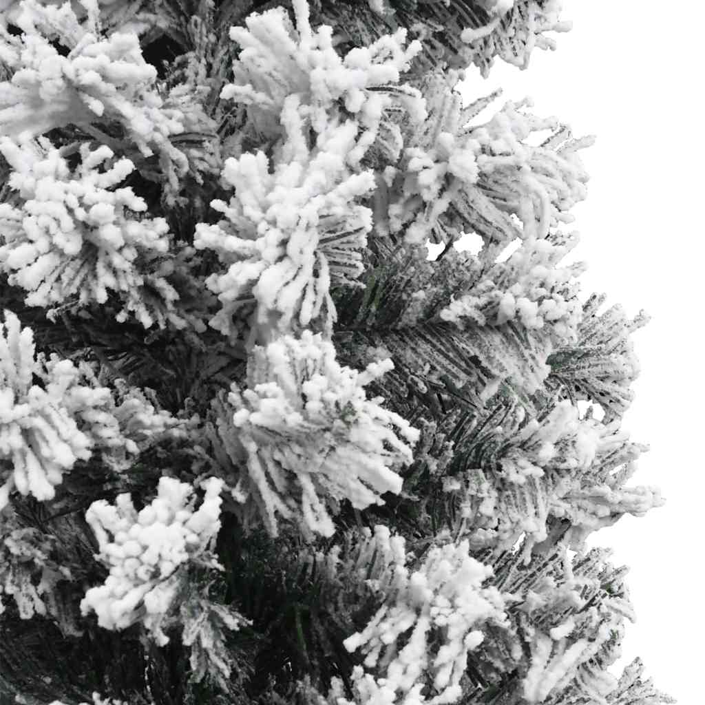 smalt kunstigt juletræ med sne 240 cm PVC grøn