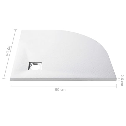 brusebakke SMC 90x90 cm hvid