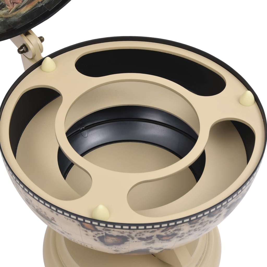 globusbarskab til bord eukalyptustræ hvid