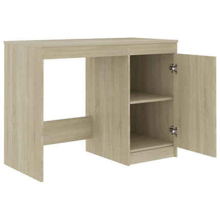 skrivebord 140x50x76 cm konstrueret træ sonoma-eg