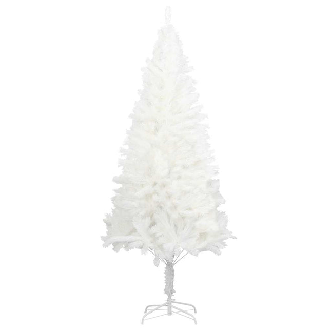 kunstigt juletræ med naturtro nåle 120 cm hvid