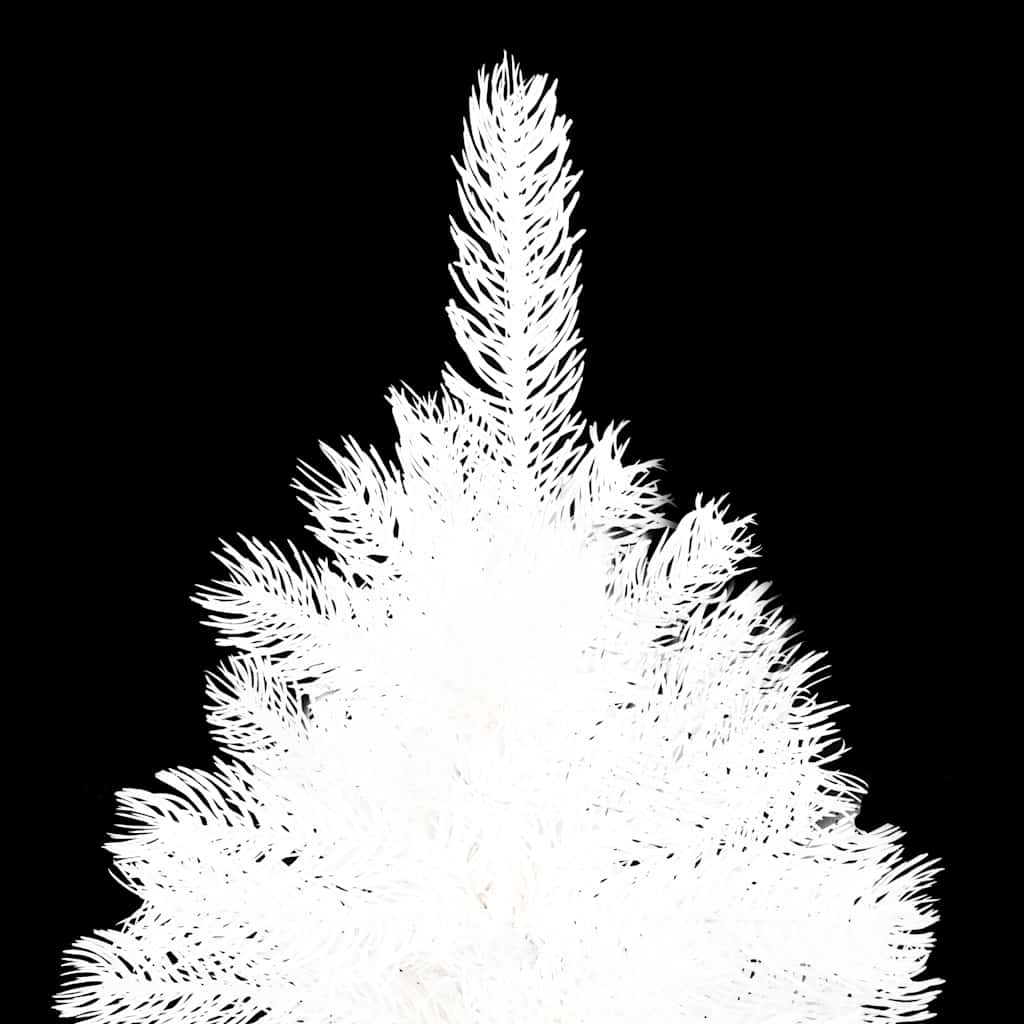 kunstigt juletræ med naturtro nåle 120 cm hvid