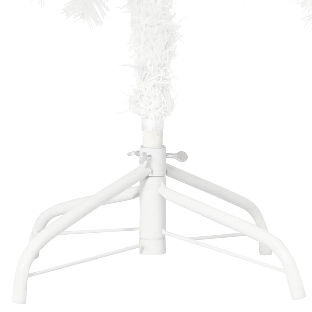 kunstigt juletræ med naturtro nåle 120 cm hvid