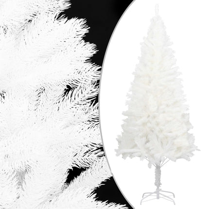 kunstigt juletræ med naturtro nåle 150 cm hvid
