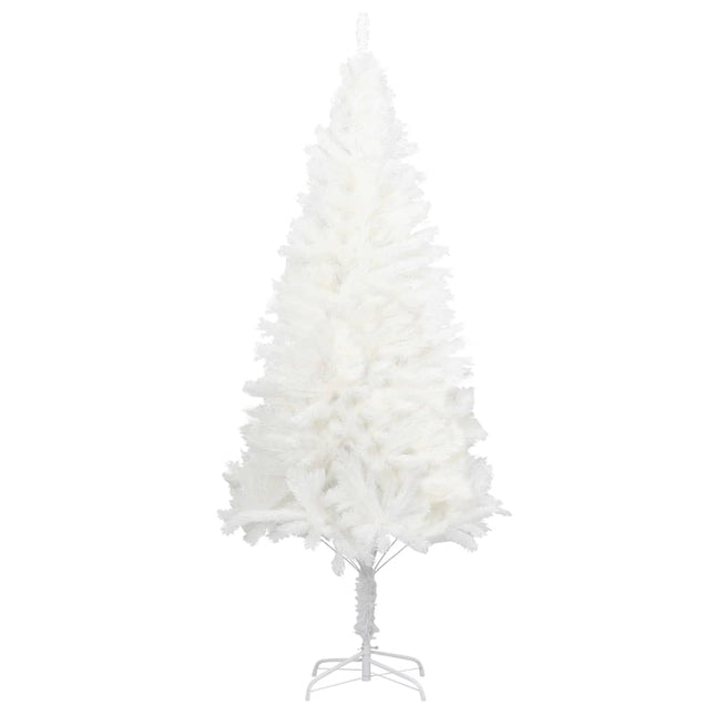 kunstigt juletræ med naturtro nåle 150 cm hvid
